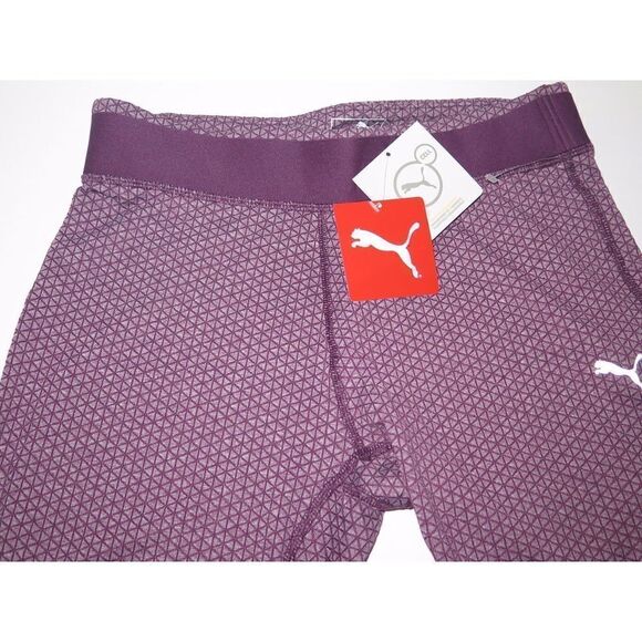 Puma Womens Sz XL "All Eyes On Me" Tights Full Length Italian Plum Jacquard $55 - Picture 4 of 4